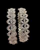 B815 Silver-Plated Cubic Zirconia Bangles ( READY TO SHIP )