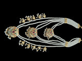 BAHAAR bridal set in Navratan and pearls ( READY TO SHIP )