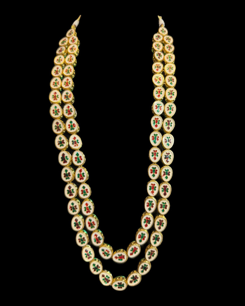 DLN132 Afsa Two-Layered Kundan Necklace – Gold-Plated Bridal Jewelry ( READY TO SHIP )