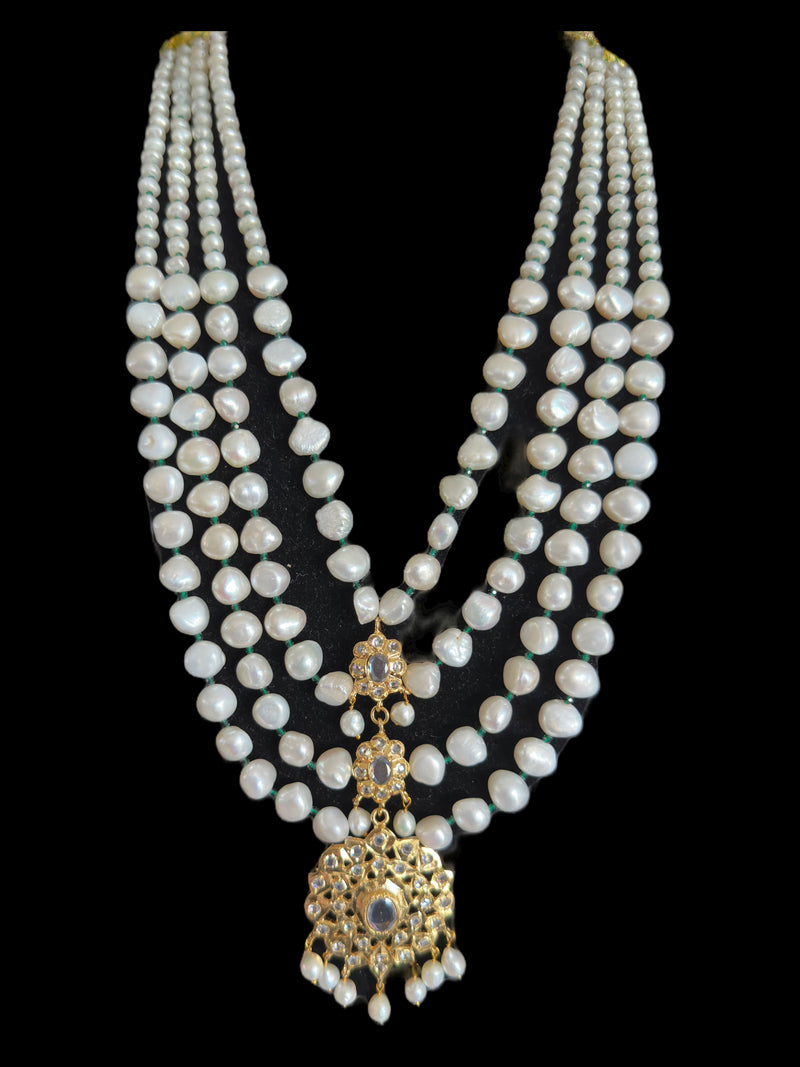 DLN71 Fresh water pearls Rani haar ( READY TO SHIP )