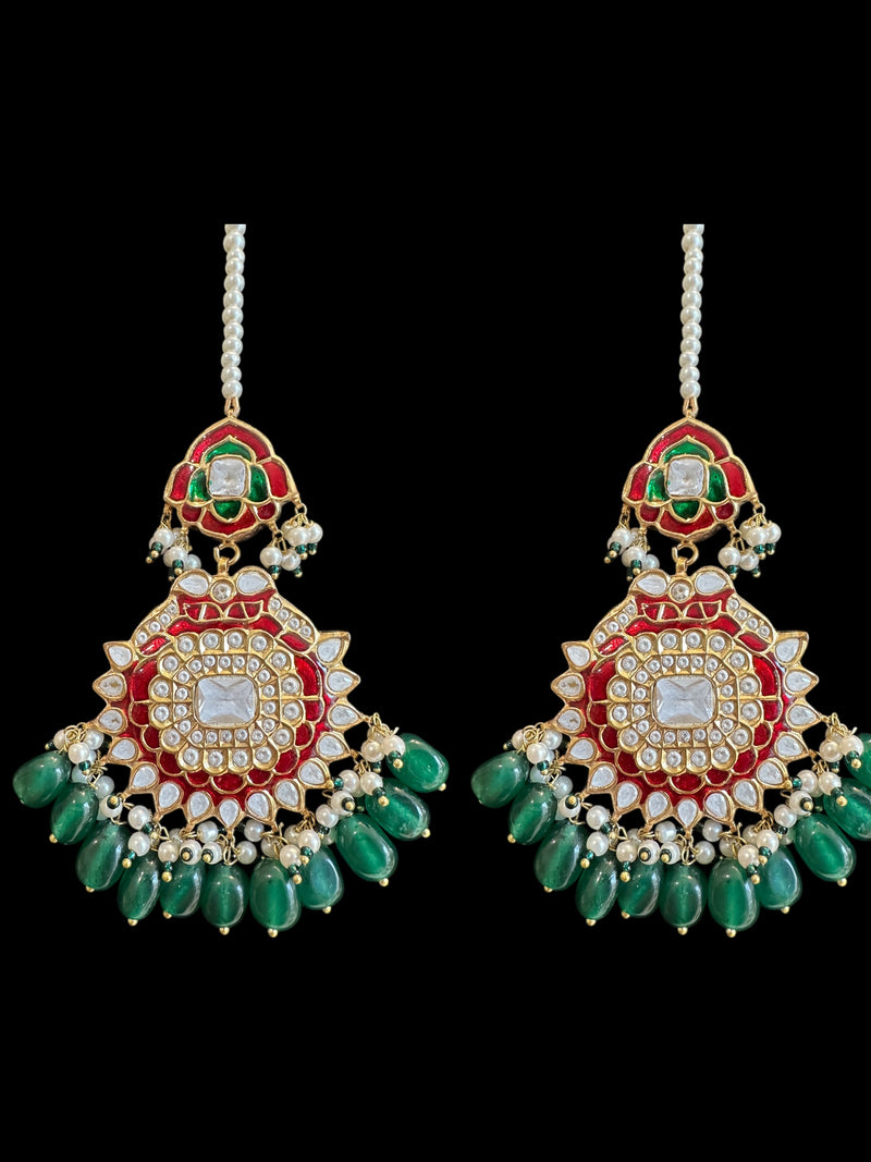 Subah long meenakari Rani haar with earrings ( READY TO SHIP )