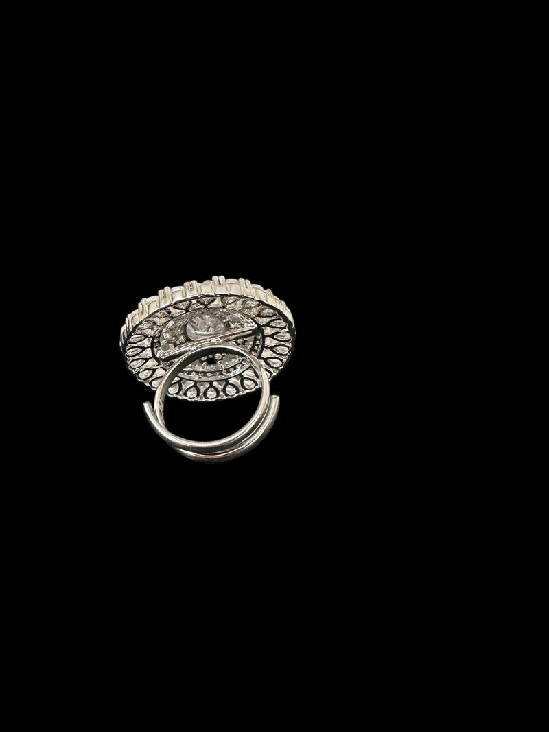 DJR141 Cz silver plated  ring ( READY TO SHIP)