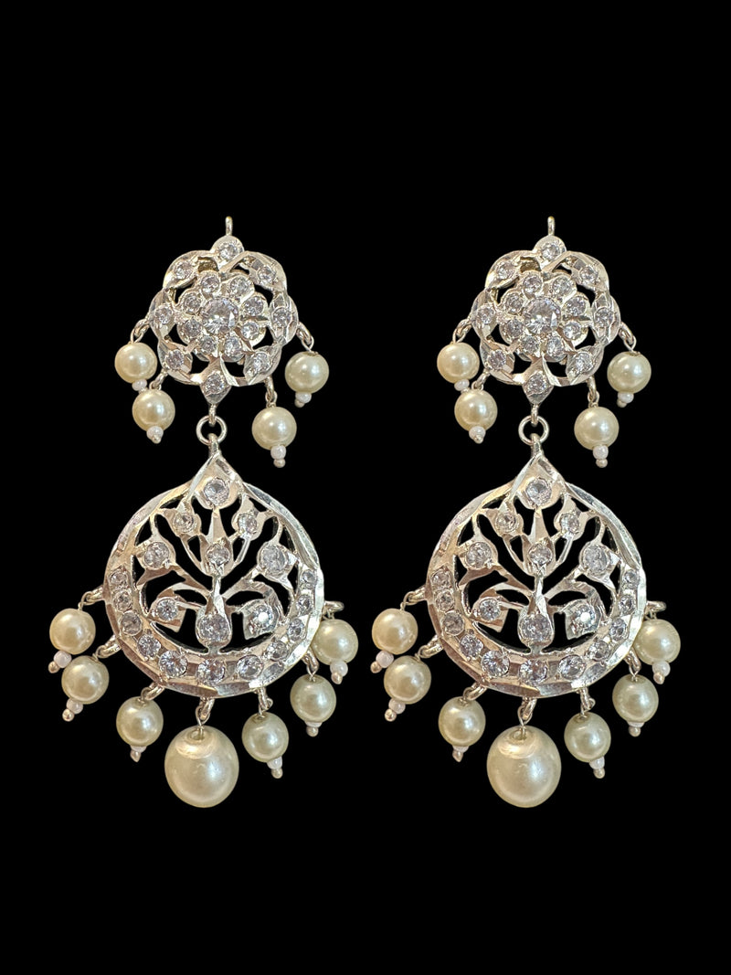 SAT106 Asmara Satlada with earrings tika in silver plating ( READY TO SHIP  )