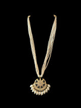 PS506  gold plated pendant set in pearls ( READY TO SHIP )