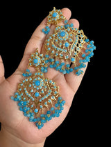 DER704 Ekta turuqoise / feroza  earrings ( READY TO SHIP )