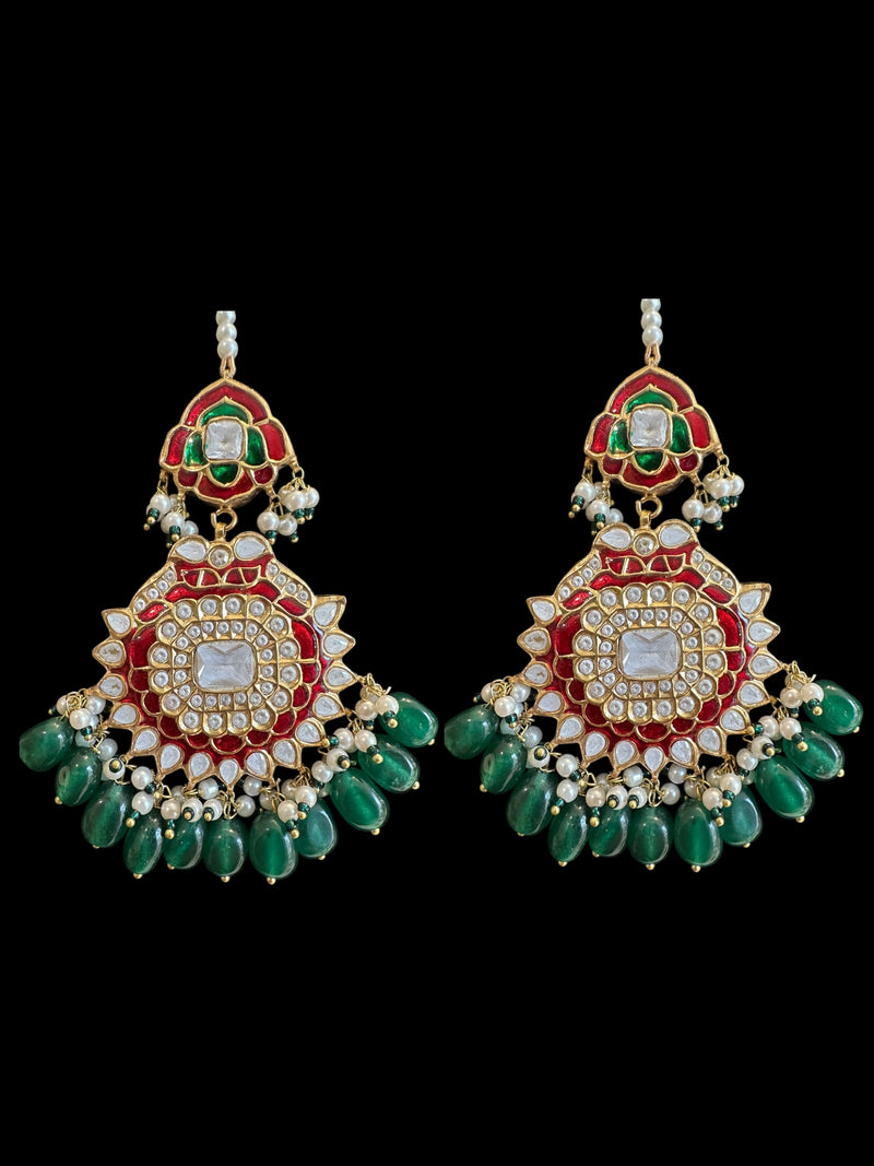 Subah long meenakari Rani haar with earrings ( READY TO SHIP )
