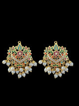 ET504 Mehwish jadau studs in Navratan ( READY TO SHIP )