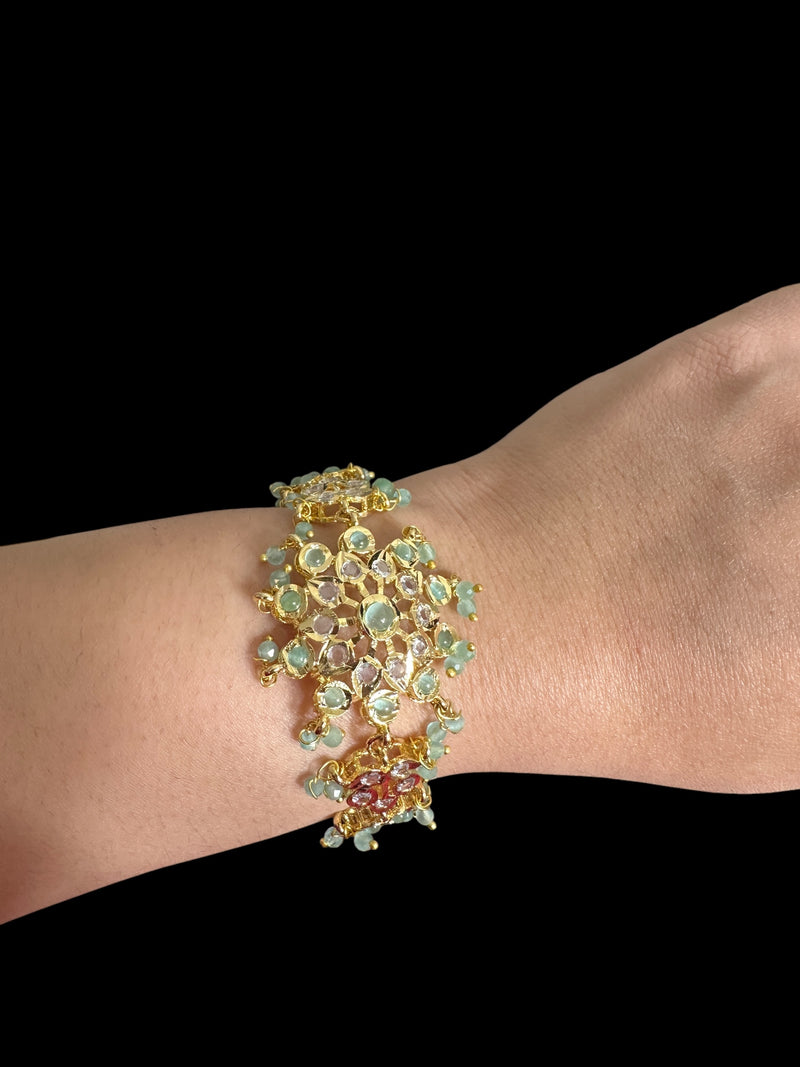 Amal hyderabadi bracelet in mint  ( READY TO SHIP )