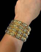 B194 Amira turquoise and pearl bangles ( READY TO SHIP  )