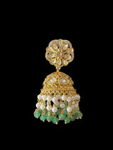 DER580 Mona polki jhumka -  ( READY TO SHIP )