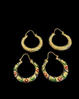 DER727 dual style hoop earrings / baliyan ( READY TO SHIP )