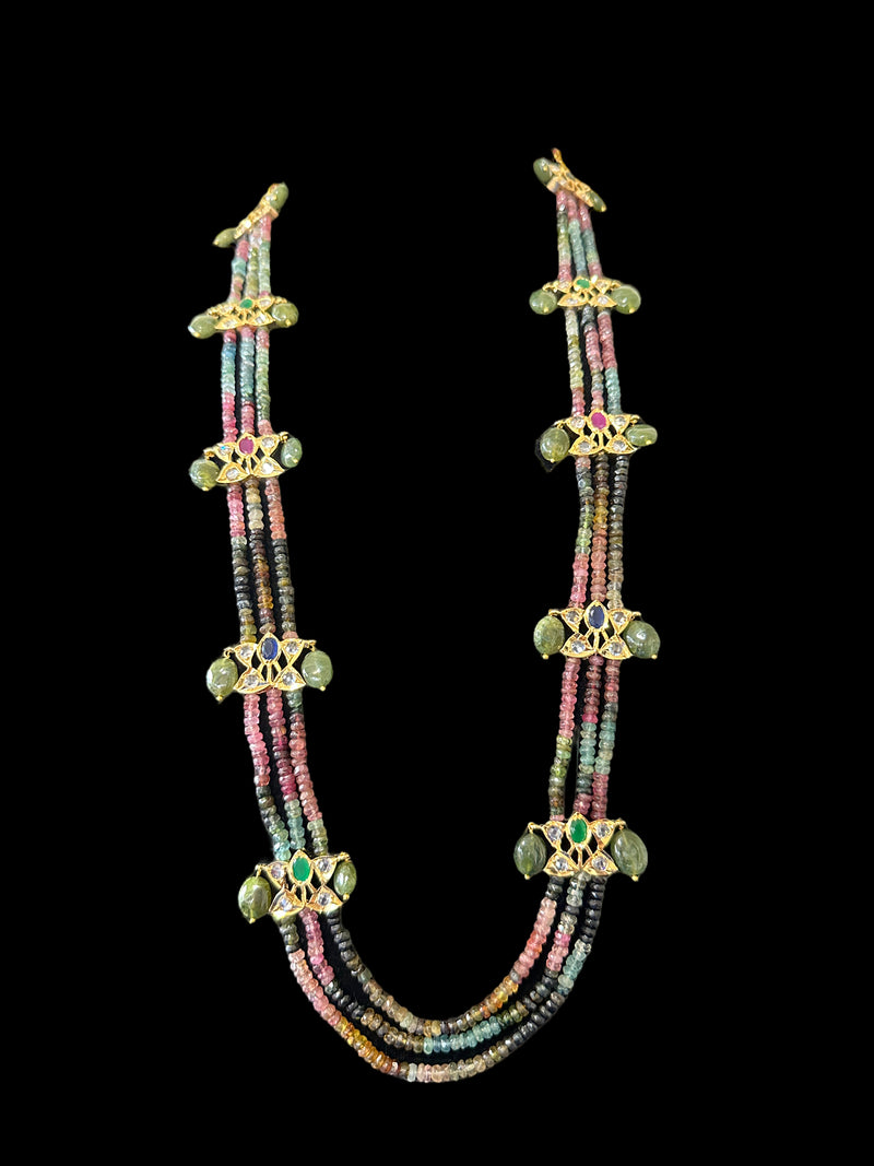 DLN52 Raina tourmaline necklace with earrings (SHIPS IN 2 WEEKS  )