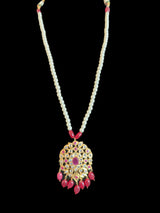 PS517 Neelam shell pearl pendant set in ruby ( READY TO SHIP  )