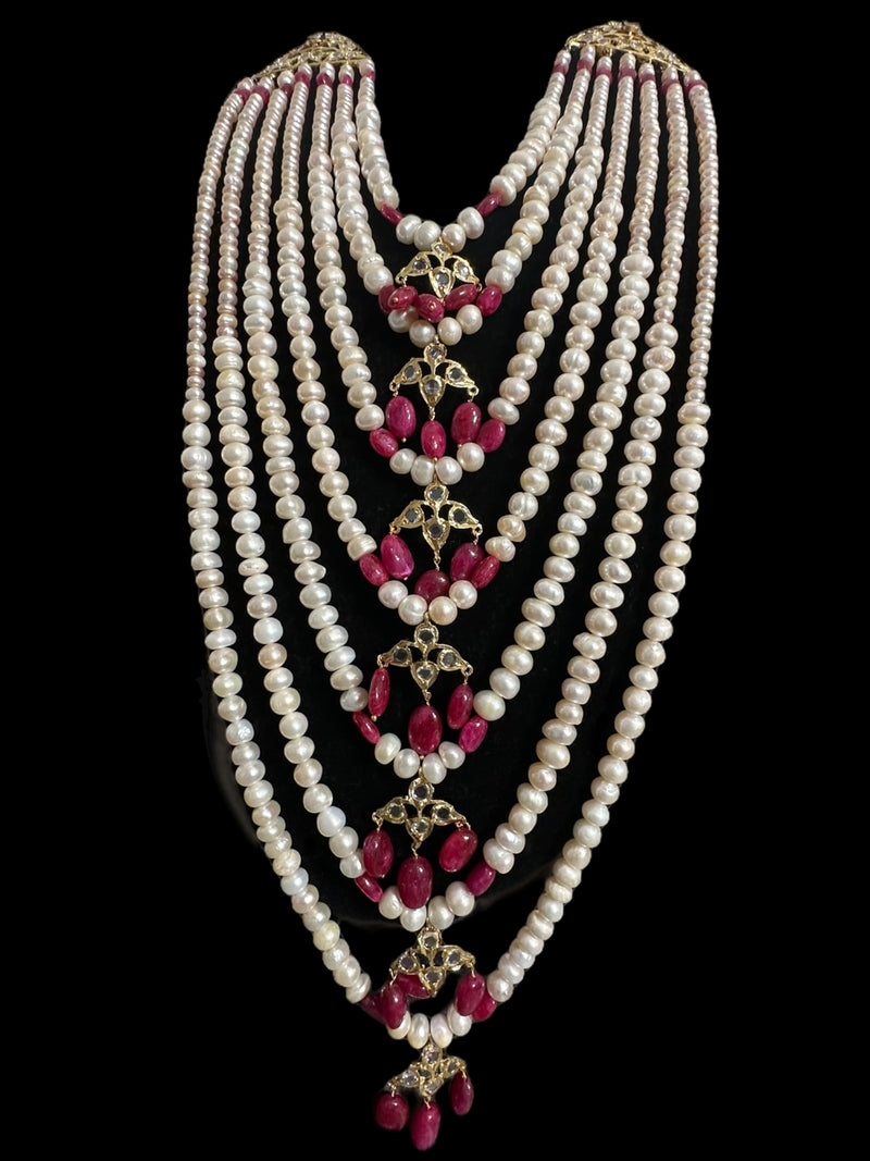 INSIA BRIDAL SET IN RUBY  ( READY TO SHIP  )