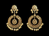 DER608 Reeba chandbali in golden pearls (READY TO SHIP )