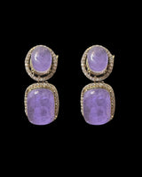 DNS231 Purple doublet necklace set ( READY TO SHIP )