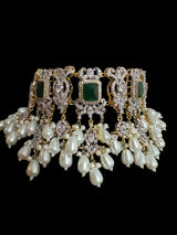 Farhat bridal set in green ( READY TO SHIP)