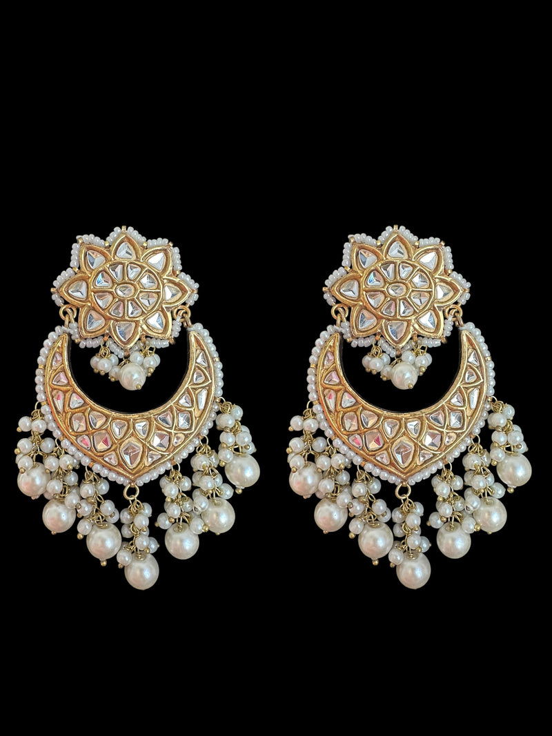 DER725  Deepa dangler earrings in kundan   (READY TO SHIP )