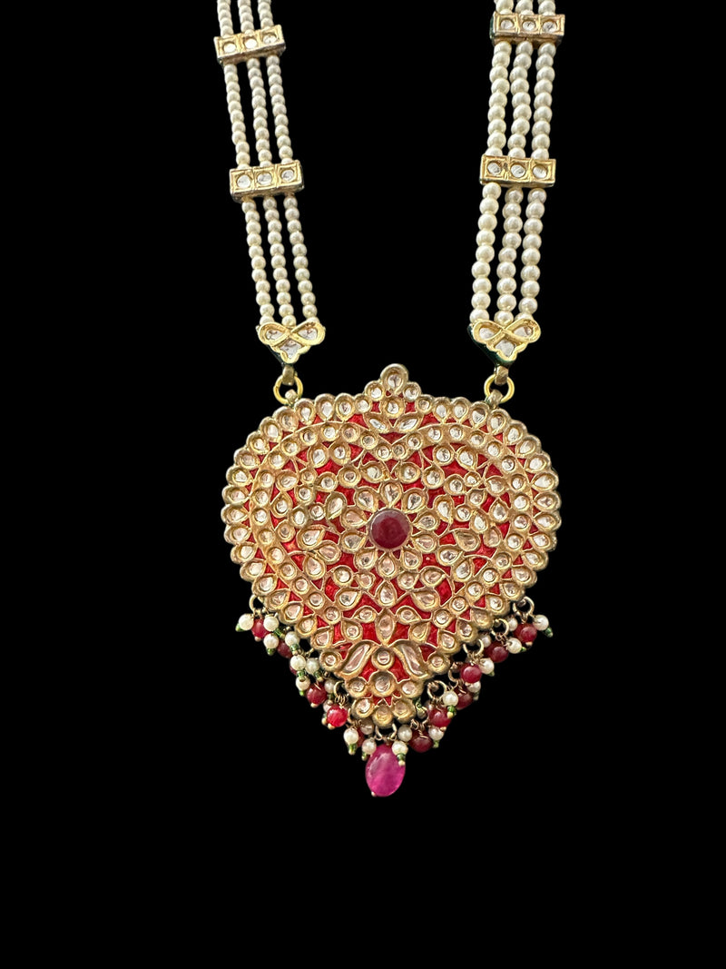 DLN82 Anan kundan rani haar (long necklace set ) ( READY TO SHIP )