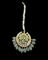 Insia bridal jadavi lacha satlada set in emeralds , ( READY TO SHIP )