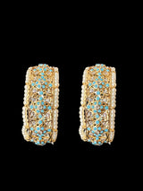 B185 Azmah turquoise and pearl  bangles ( READY TO SHIP )