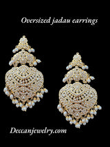 DER644 pearl jadau earrings ( READY TO SHIP )