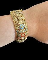 Navratan bangles in gold plated silver ( READY TO SHIP )