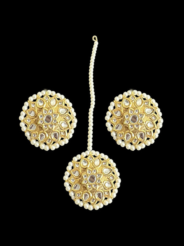 Suhana kundan earrings tika ( READY TO SHIP )