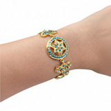 Turquoise Freshwater Pearl Gold-Plated Silver Bracelet ( READY TO SHIP )