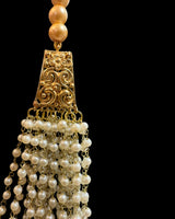 LN503 Multilayered gold plated mala with pearls ( READY TO SHIP )