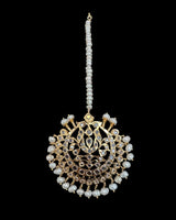 DJTK364 TASMINA oversized tika in fresh water pearls( READY TO SHIP )