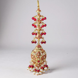 Ruby pearl bridal Tika in gold plated silver ( READY TO SHIP )