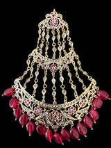 DJHR129 ANAITA Jhoomar in Ruby  ( READY TO SHIP )