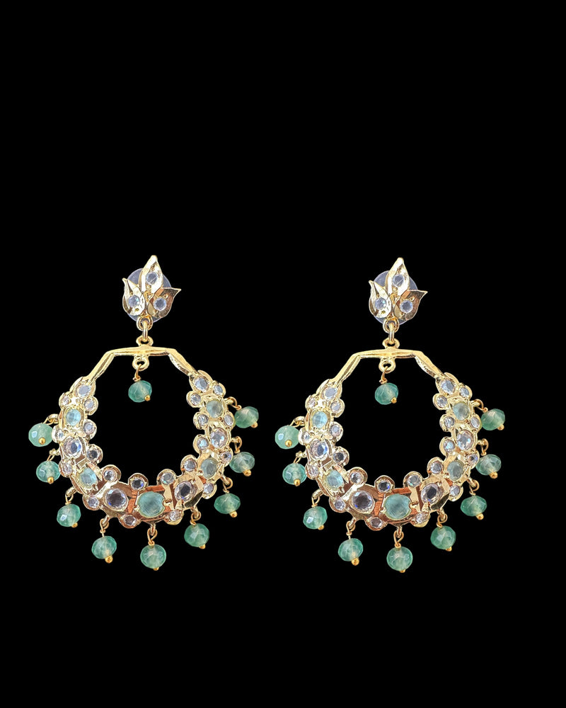 PS563 Tirmani in mint stones and beads with shell pearls ( READY TO SHIP )