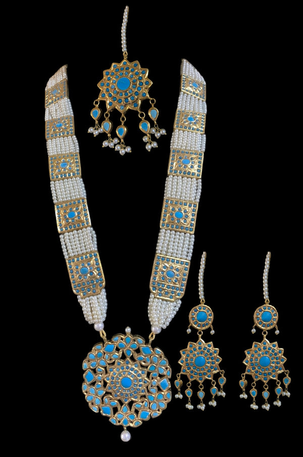 Anuja feroza long necklace , rani haar( SHIPS IN 4 WEEKS )