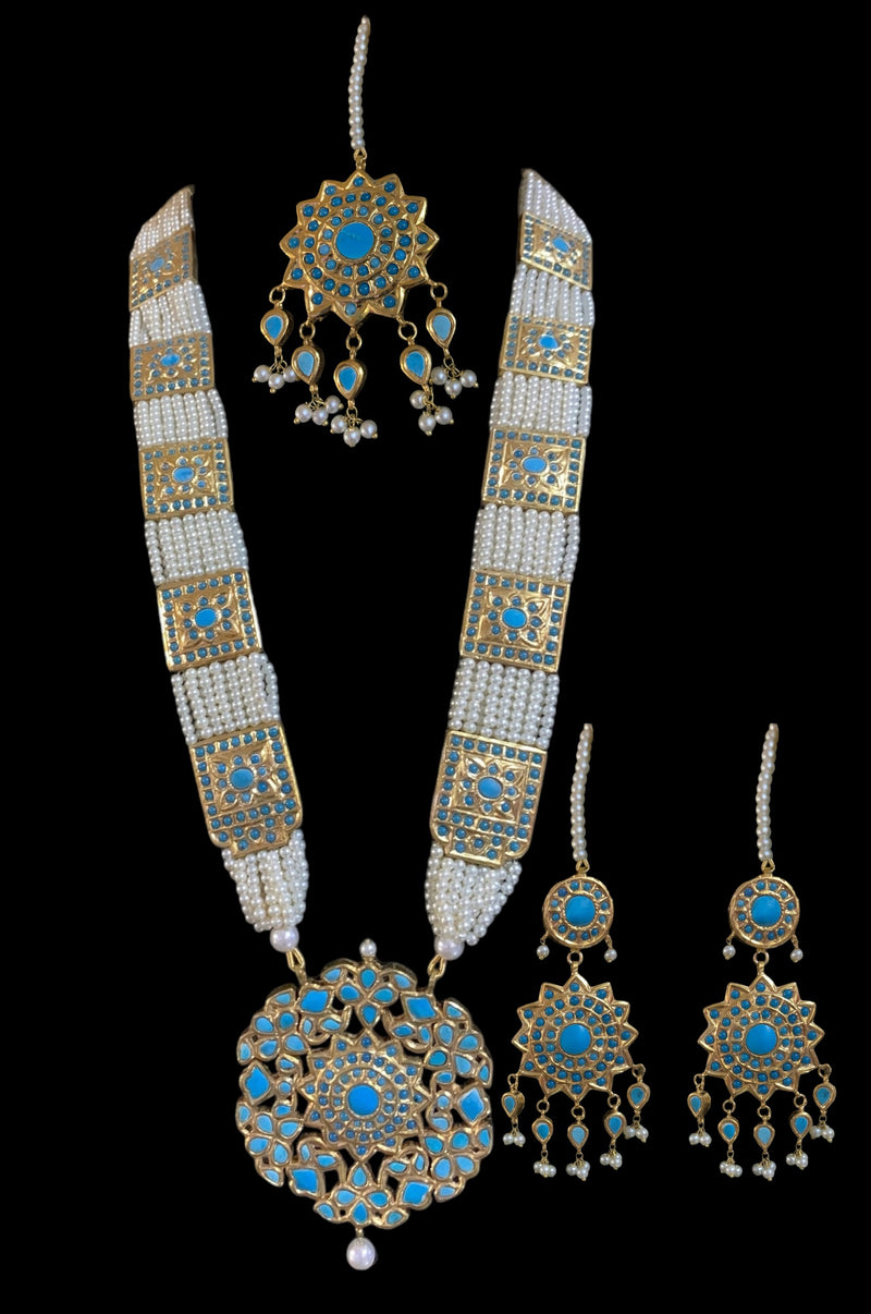 Anuja feroza long necklace , rani haar( SHIPS IN 4 WEEKS )