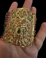 Jadau bahi / bracelet in ruby emerald  ( READY TO SHIP )