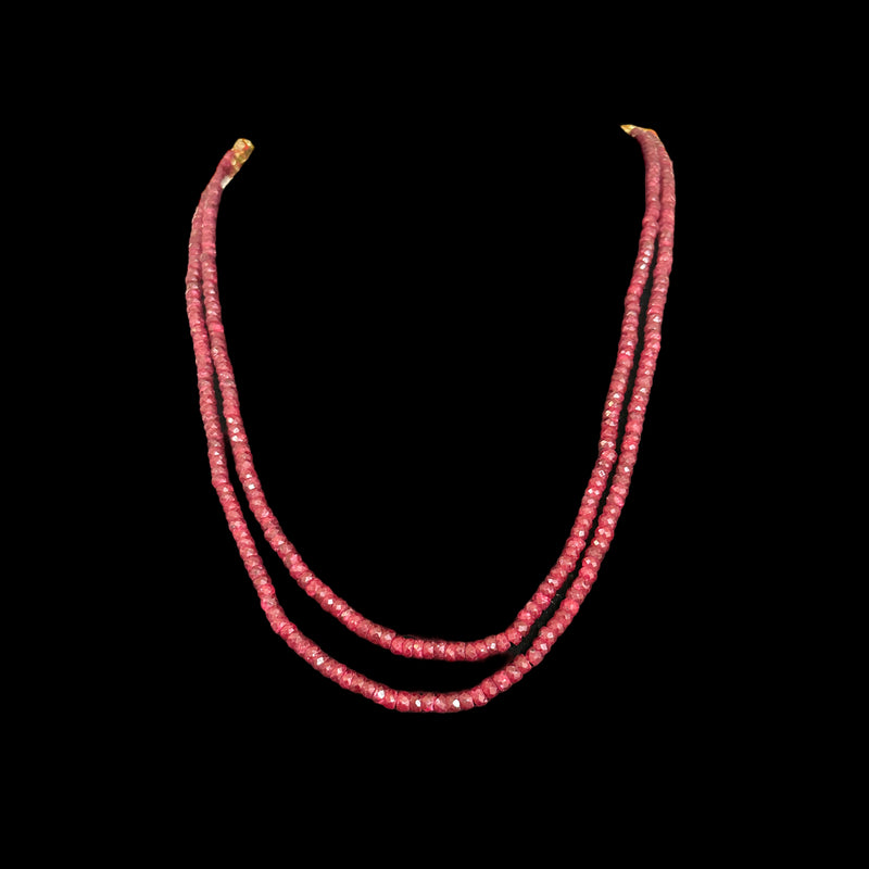 NS295 -A ruby  beads necklace ( READY TO SHIP )