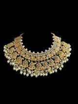 JIMENA bridal set in zircon and pearls ( READY TO SHIP )