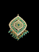 Jadau pendant earrings - Green   ( READY TO SHIP )