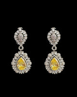 DER735 Cz earrings in silver plating - multiple color options ( READY TO SHIP )