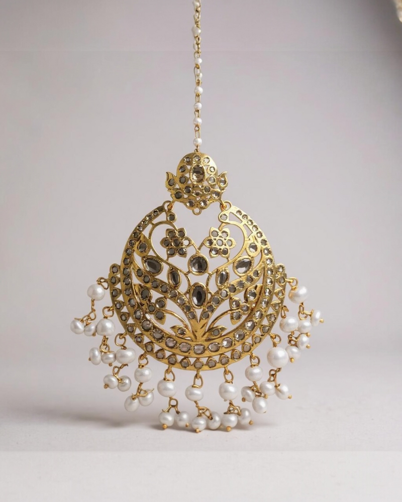 DJTK365 Noora oversized tika in fresh water pearls( READY TO SHIP )