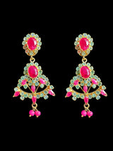 Ruby emerald  earrings - Red green ( READY TO SHIP )