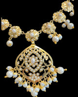 DNS221 Gold-Plated Necklace with Earrings & Tikka ( READY TO SHIP )
