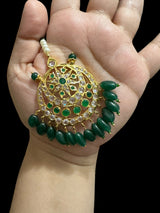 DJTK336  Isra tika in green beads ( READY TO SHIP )