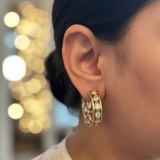 ER6 Isha High quality Polki earrings / Bali style ( READY TO SHIP  )