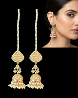ER14 Thapa kundan jhumka earrings ( READY TO SHIP )