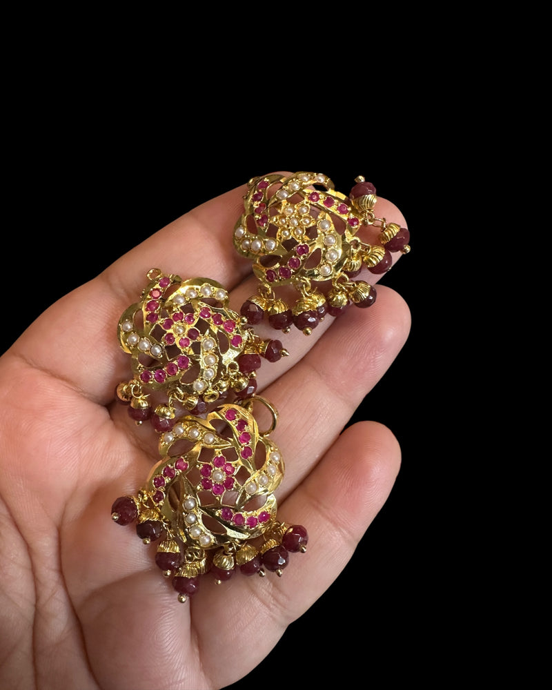 Jadau pendant - Ruby Pearl ( READY TO SHIP )