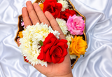 Rose and jasmine faux flower gajra ( READY TO SHIP )