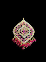 Jadau pendant earrings - Ruby   ( READY TO SHIP )